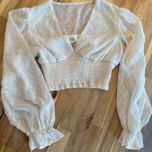 Long Sleeve Women's Top - Cream